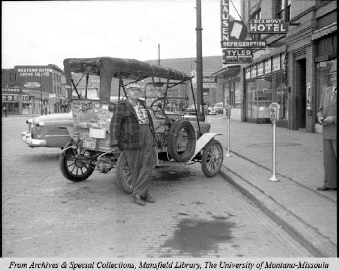 Old Buick in front of the Belmont Hotel